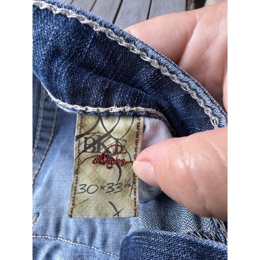 BKE Sabrina Jeans Womens 30x33.5 Med Wash Mid Rise Bootcut Embroidered 90s Y2K - Picture 8 of 8
